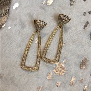 House of Harlow gold drop earrings